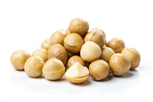 Pile of macadamia nuts